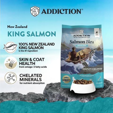 Salmon Bleu Dry Cat Food - Trial Pack Bundle of 5 (60gx5)