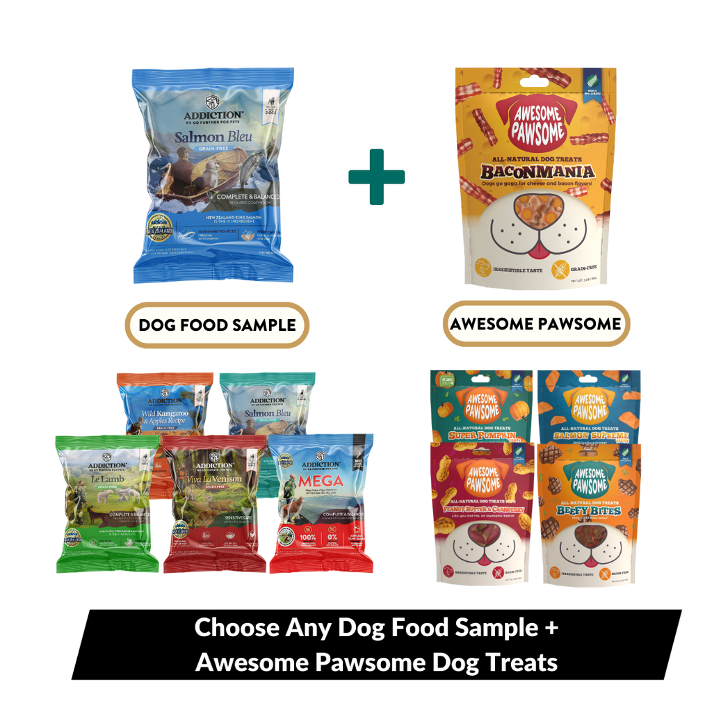 Dog Food Trial Pack Bundle + Awesome Pawsome Dog Treats